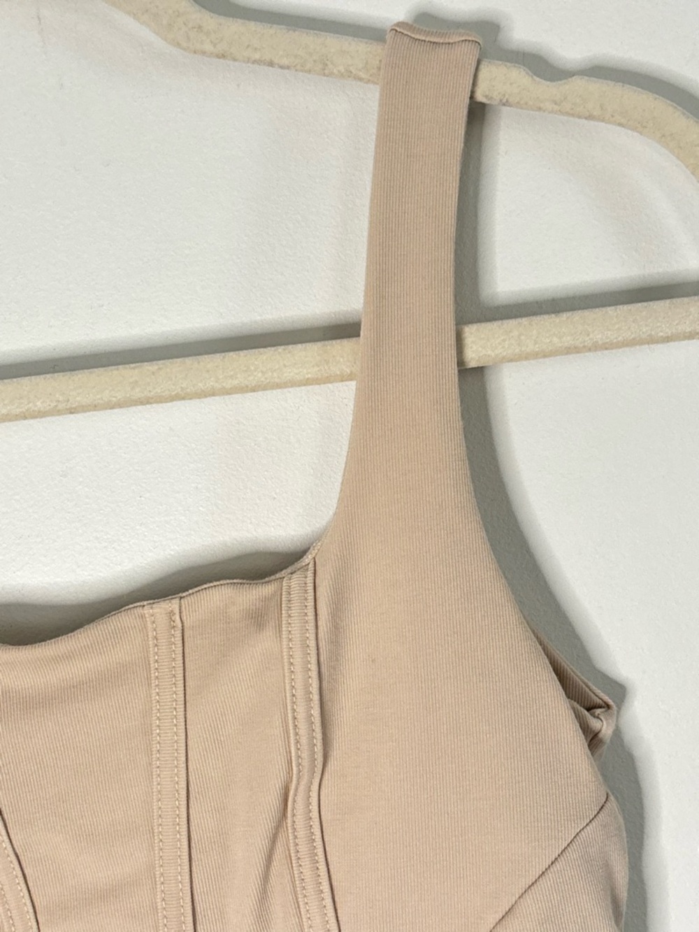 OGL Beige Corset-Style Crop Top - Picture 4 of 14